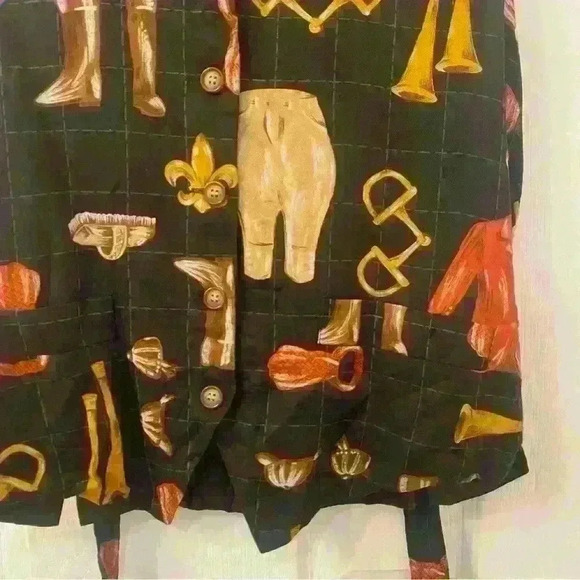 British Khaki by Robert Lighton Aquestrian Vest Horsebit design Size M - Picture 2 of 8